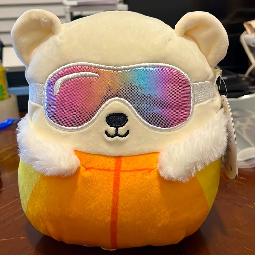 Squishmallow Brooke the Polar Bear w/Glasses 8”